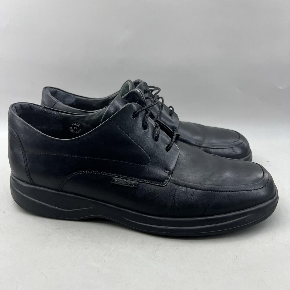 Mephisto Saverio Air Jet Casual Oxford Men Size 9 Black Leather Comfort Shoes